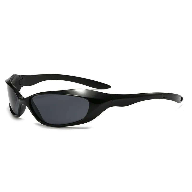 KLASSNUM Y2K Punkowe okulary sportowe dla mężczyzn i kobiet Future Sense Okulary przeciwsłoneczne Markowe designerskie imprezowe z ochroną UV400 Modne okulary ochronne Nowość