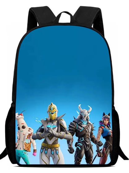 Kids School Backpack Cartoon Fort-nite Bags for Girls Boys Durable Lightweight Large Capacity Breathable
