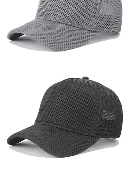 60-64cm Big Head Mesh Breathable Baseball Cap Men And Women Thin Section High Top Hat Outdoor Sunscreen Sun Hat Duck Tongue Hat