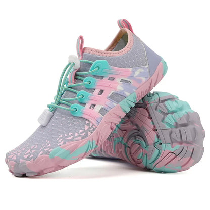 Men's and women's water shoes, upstream wading swimming barefoot five-finger aqua shoes, colorful beach seaside light unisex sneakers new