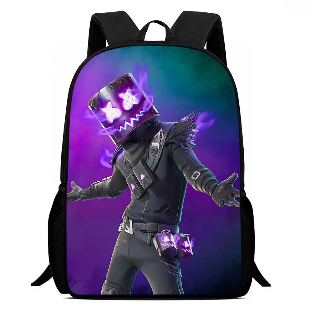 Kids School Backpack Cartoon Fort-nite Bags for Girls Boys Durable Lightweight Large Capacity Breathable
