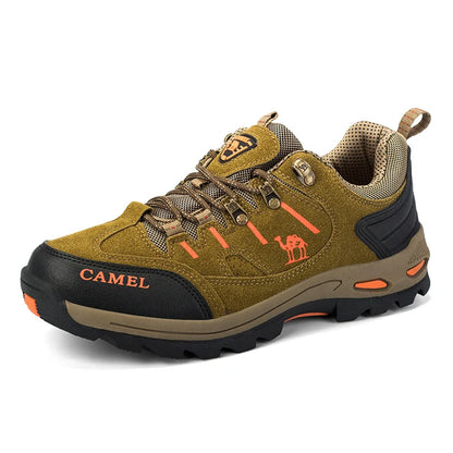 Suede Leather Men's Hiking Shoes Outdoor Trail Trekking Sneakers Men Non-slip Breathable Climbing Shoes Men's Mountain Sports Shoes