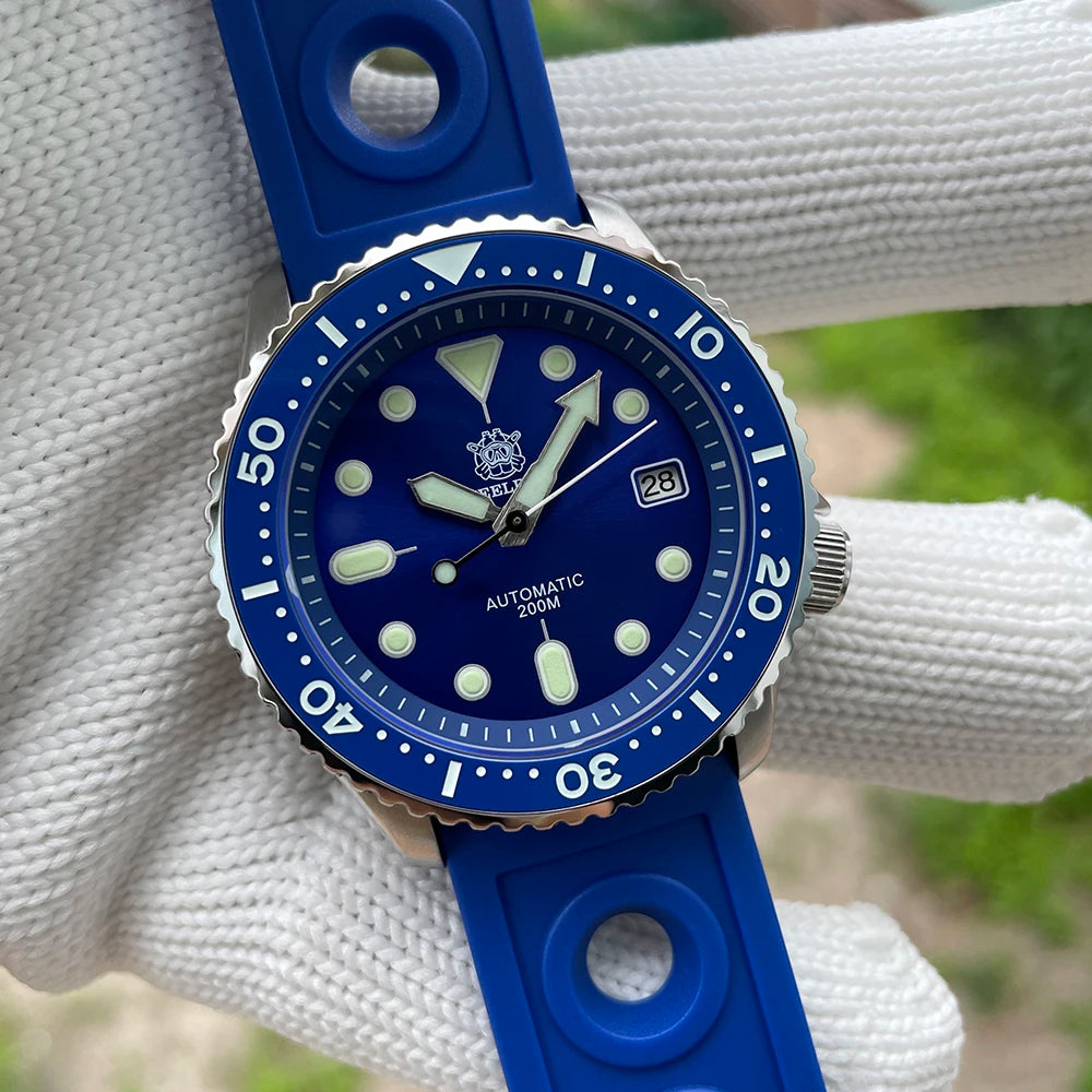 STEELDIVE SD1973 Men's Dive Watch NH35 Automatic Mechanical Men's Watch Luminous Ceramic Bezel Diver Watch Men Watches Sapphire