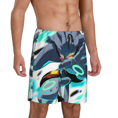 Pantalones cortos de pijama personalizados de Sonic the Hedgehog para hombre, para dormir y estar por casa