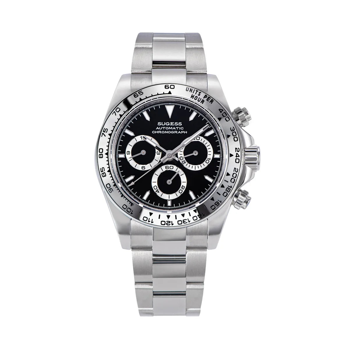 Sugess Diving Men's Watch Panda Automatic Mechanical Chronograph Peacock SL4801 Movement Wristwatch Waterproof Ceramic Bezel New