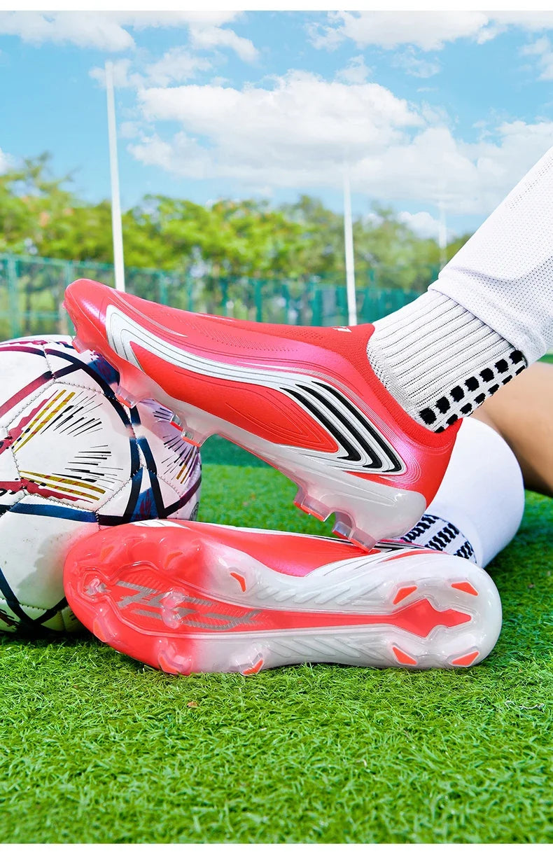 Nouvelles chaussures de football pour hommes, mi-hautes, de haute qualité, crampons pour terrain en gazon, baskets antidérapantes pour intérieur, très vendues, pour matchs en extérieur