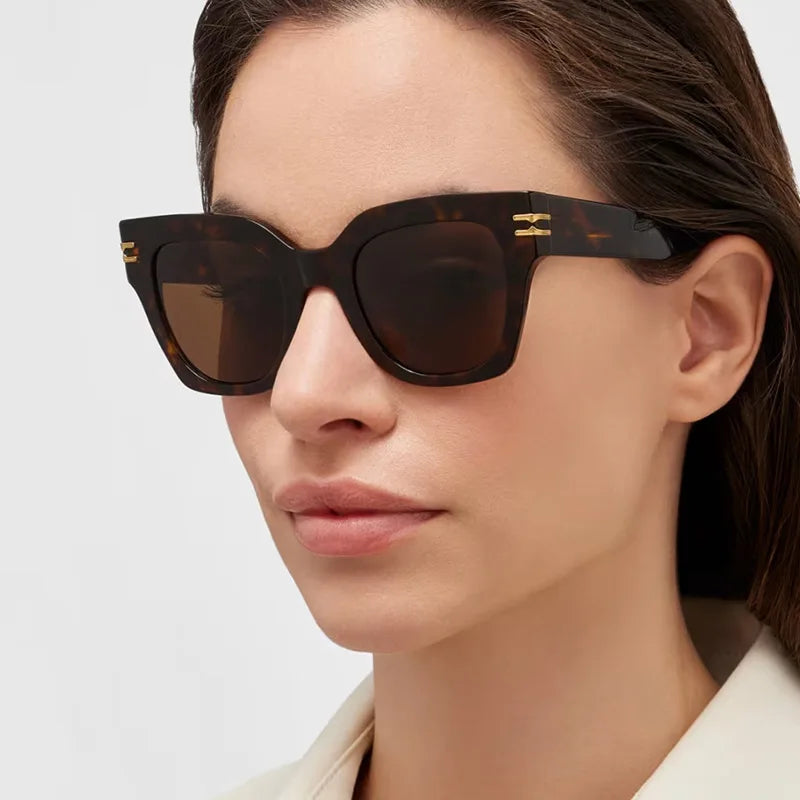Ochelari de soare pătrați supradimensionați, la modă, de calitate superioară, cu protecție UV, pentru șofat, pentru bărbați și femei, cu personalitate, ochelari unisex