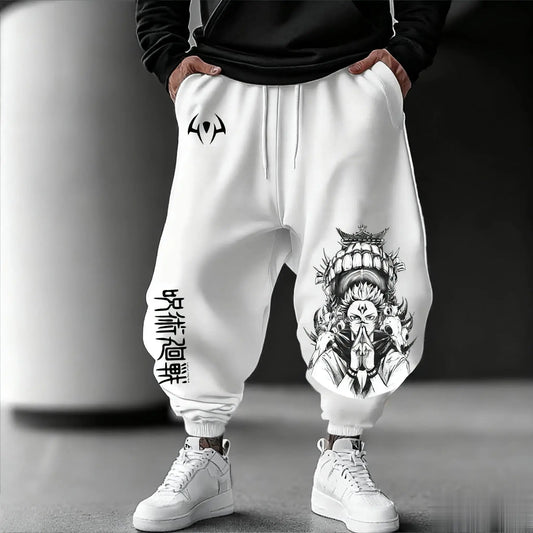 Pantalones jogger para hombre Jujutsu Kaisen, pantalones deportivos holgados informales con estampado de anime japonés, streetwear gráfico, pantalones hip hop, ropa Y2K