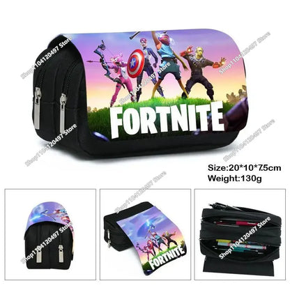 Fortnite Wallet Short Bifold Coin Bag Leather Photo Card Holder Student Wallets Boys Girls Cartoon Print Purses